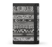 LYHVSFJW Color Chocolate TriFold Wallet with 8 Card Slots, Slim Zipper Coin Pocket, Divided Billfold for Men Women, Grey Tribal, One Size, Modern