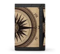 LYHVSFJW Colorful Flower Butterfly Tree TriFold Wallet with 8 Card Slots, Slim Zipper Coin Pocket, Divided Billfold for Men Women, Compass Wind Road Map, One Size, Modern