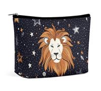 LYHVSFJW Cosmetic Bag Makeup Bags for Women Portable Makeup Bag Cartoon Small Insect Makeup Case Travel Toiletry Bag for Travel Accessories, Lion and stars, One Size