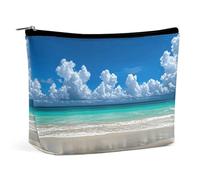 LYHVSFJW Cosmetic Bag Makeup Bags for Women Portable Makeup Bag Colorful Galaxy Makeup Case Travel Toiletry Bag for Travel Accessories, Tropical White Sand Beach, One Size
