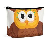 LYHVSFJW Cosmetic Bag Makeup Bags for Women Portable Makeup Bag Cute Animal Head Makeup Case Travel Toiletry Bag for Travel Accessories, Cute Big Brown Cartoon Owls, One Size