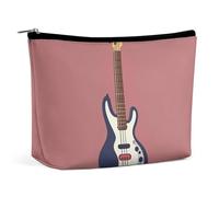 LYHVSFJW Cosmetic Bag Makeup Bags for Women Portable Makeup Bag Cute Animal Head Makeup Case Travel Toiletry Bag for Travel Accessories, Guitar Bass Music Musical Instruments, One Size