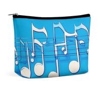 LYHVSFJW Cosmetic Bag Makeup Bags for Women Portable Makeup Bag Cute Gnome Hat Makeup Case Travel Toiletry Bag for Travel Accessories, Blue Musical Notes, One Size