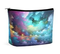 LYHVSFJW Cosmetic Bag Makeup Bags for Women Portable Makeup Bag Cute Penguin Print Makeup Case Travel Toiletry Bag for Travel Accessories, Colorful cloud, One Size