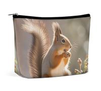 LYHVSFJW Cosmetic Bag Makeup Bags for Women Portable Makeup Bag Cute Penguin Print Makeup Case Travel Toiletry Bag for Travel Accessories, Squirrel Funny Animal, One Size