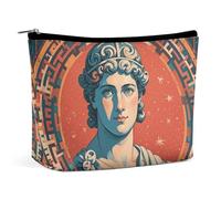 LYHVSFJW Cosmetic Bag Makeup Bags for Women Portable Makeup Bag Modern Silk Threads Cloverleaf Filigree Makeup Case Travel Toiletry Bag for Travel Accessories, stamped with ancient Rome, One Size