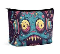 LYHVSFJW Cosmetic Bag Makeup Bags for Women Portable Makeup Bag Samurai Makeup Case Travel Toiletry Bag for Travel Accessories, Love Music Monster, One Size