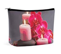 LYHVSFJW Cosmetic Bag Makeup Bags for Women Portable Makeup Bag Sloth Lazy Makeup Case Travel Toiletry Bag for Travel Accessories, Orchid Stone Red Candles, One Size