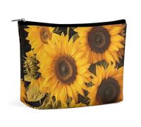 LYHVSFJW Cosmetic Bag Makeup Bags for Women Portable Makeup Bag Snow Leopard Mountain Makeup Case Travel Toiletry Bag for Travel Accessories, Sunflowers, One Size