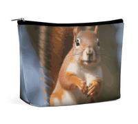 LYHVSFJW Cosmetic Bag Makeup Bags for Women Portable Makeup Bag Two Red Flamingos Makeup Case Travel Toiletry Bag for Travel Accessories, Squirrel Funny Animal, One Size