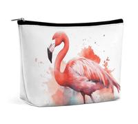 LYHVSFJW Cosmetic Bag Makeup Bags for Women Portable Makeup Bag Two Red Flamingos Makeup Case Travel Toiletry Bag for Travel Accessories, Watercolor Flamingo, One Size