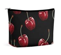 LYHVSFJW Cosmetic Bag Makeup Bags for Women Portable Makeup Bag White Flowers Makeup Case Travel Toiletry Bag for Travel Accessories, Cherry Cartoon Pattern, One Size
