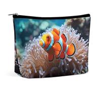 LYHVSFJW Cosmetic Bag Makeup Bags for Women Portable Makeup Bag With Cherry Pattern Makeup Case Travel Toiletry Bag for Travel Accessories, Clown Fish, One Size