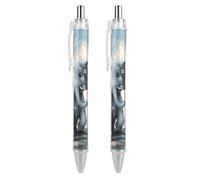 LYHVSFJW Cute Elephant Play Bubbles Ball Point Pen Retractable Black Ink Ballpoint Pens Super Soft Grip 0.5mm Ink Pen Medium Point Office Pens 2 PCS