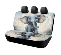 LYHVSFJW Cute Elephant Play Bubbles Car Seat Cover Universal Rear Seat Protector Waterproof Automotive Seats Covers for Most Car Personalized Full Set Rear Bench Covers 47x23x30 Inch