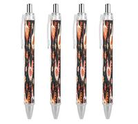 LYHVSFJW Cute Rooster Chickens Ball Point Pen Retractable Black Ink Ballpoint Pens Super Soft Grip 0.5mm Ink Pen Medium Point Office Pens 4 PCS