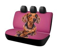 LYHVSFJW Dachshund Weiner Dog Car Seat Cover Universal Rear Seat Protector Waterproof Automotive Seats Covers for Most Car Personalized Full Set Rear Bench Covers 47x23x30 Inch