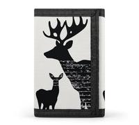 LYHVSFJW Daisy TriFold Wallet with 8 Card Slots, Slim Zipper Coin Pocket, Divided Billfold for Men Women, Deer, One Size, Modern