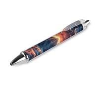 LYHVSFJW Depicts A Volcano Ball Point Pen Retractable Black Ink Ballpoint Pens Super Soft Grip 0.5mm Ink Pen Medium Point Office Pens 1 PCS