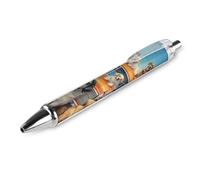 LYHVSFJW Dog Days of Summer Ball Point Pen Retractable Black Ink Ballpoint Pens Super Soft Grip 0.5mm Ink Pen Medium Point Office Pens 1 PCS
