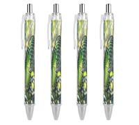 LYHVSFJW Dragonfly Mode Ball Point Pen Retractable Black Ink Ballpoint Pens Super Soft Grip 0.5mm Ink Pen Medium Point Office Pens 4 PCS