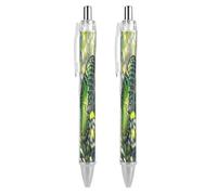 LYHVSFJW Dragonfly Mode Ball Point Pen Retractable Black Ink Ballpoint Pens Super Soft Grip 0.5mm Ink Pen Medium Point Office Pens 2 PCS