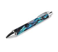 LYHVSFJW Dreamcatcher Blue Butterfly Ball Point Pen Retractable Black Ink Ballpoint Pens Super Soft Grip 0.5mm Ink Pen Medium Point Office Pens 1 PCS