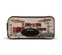 LYHVSFJW Drum Set-standard Pencil Pouch Large Capacity Pencil Case Aesthetic Makeup Bag with Zipper Cute Pen Bags for Stationery, Art Supplies, Travel Essentials