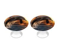 LYHVSFJW Dusk Dolphin 2 Pack Cabinet Knobs Drawer Pulls Decorative Stainless Steel Dresser Knobs Bathroom Furniture Cabinet Hardware for Kitchen, Door & Drawer, Wardrobe, Cupboard