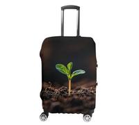 LYHVSFJW Elastic Luggage Cover Protector A Seedling Sprouts Washable Suitcase Sleeve Durable Travel Suitcase Case Cover with Zipper Openings Fits 19-32 Inch Luggage (), white, L, Flower and Animals