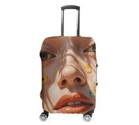 LYHVSFJW Elastic Luggage Cover Protector Sun-kissed Washable Suitcase Sleeve Durable Travel Suitcase Case Cover with Zipper Openings Fits 19-32 Inch Luggage (), white, XL, Flower and Animals