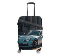 LYHVSFJW Elastic Luggage Cover Protector Urban Sports Car Washable Suitcase Sleeve Durable Travel Suitcase Case Cover with Zipper Openings Fits 19-32 Inch Luggage (), white, M, Flower and Animals