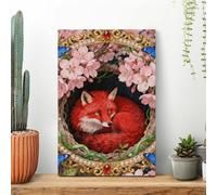 LYHVSFJW Fox Fern Bloom Canvas Prints Artwork for Walls Canvas Wall Art for Bedroom Modern Picture Artwork Painting for Living Room Aesthetic Wall Paintings 08x12inch(20x30cm)