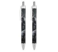 LYHVSFJW Gorilla on The Ground Ball Point Pen Retractable Black Ink Ballpoint Pens Super Soft Grip 0.5mm Ink Pen Medium Point Office Pens 2 PCS