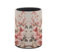 LYHVSFJW Horse Image Pen Holder for Desk Round Pencil Holder Desk Organizer for Office Cute Leather Pencil Cup for Office Home Stationary Storage Supplies