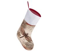 LYHVSFJW Large Christmas Stockings - Dragonfly Bee Plush Xmas Hanging Socks for Fireplace & Tree Decor, Cute Holiday Gift Bags for Candy & Small Presents, Festive Staircase Decoration