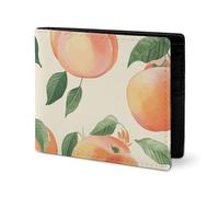 LYHVSFJW Leather Wallet for Men Stylish Coin Purse for Women Slim And Thin Cactus Succulents Bifold Wallet Card Holder, Peach, One Size