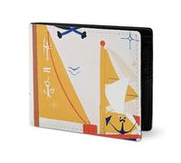 LYHVSFJW Leather Wallet for Men Stylish Coin Purse for Women Slim And Thin Cartoon Cute Otter Bifold Wallet Card Holder, Nautical Sailing Pirate, One Size