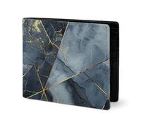LYHVSFJW Leather Wallet for Men Stylish Coin Purse for Women Slim And Thin Colorful Tropical Leaves Pattern Bifold Wallet Card Holder, Abstract Art Geometry, One Size