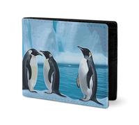 LYHVSFJW Leather Wallet for Men Stylish Coin Purse for Women Slim And Thin Two Red Flamingos Bifold Wallet Card Holder, the Iceberg, One Size