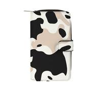 LYHVSFJW Long Wallet for Women Leather Wallet for Men Large Capacity Wristlet Wallets With 12 Card Holder Abstract Watercolor Guitar Change Purse, Cow spot, 19.7x11x3.5cm, Modern