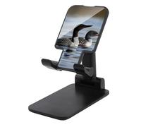 LYHVSFJW Loon Birds Folding Cell Phone Stand Adjustable Phone Holder for Desk Portable Desktop Cellphone Stand with Anti-Slip Base Fits All Smart Phones