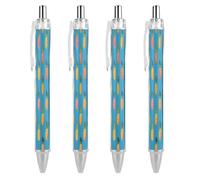 LYHVSFJW Lots of Pineapples Ball Point Pen Retractable Black Ink Ballpoint Pens Super Soft Grip 0.5mm Ink Pen Medium Point Office Pens 4 PCS