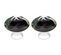 LYHVSFJW Lovely Panda 2 Pack Cabinet Knobs Drawer Pulls Decorative Stainless Steel Dresser Knobs Bathroom Furniture Cabinet Hardware for Kitchen, Door & Drawer, Wardrobe, Cupboard