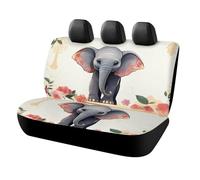 LYHVSFJW Lucky Elephant Car Seat Cover Universal Rear Seat Protector Waterproof Automotive Seats Covers for Most Car Personalized Full Set Rear Bench Covers 47x23x30 Inch