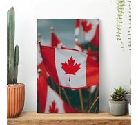 LYHVSFJW Many Small Canadian Flags Canvas Prints Artwork for Walls Canvas Wall Art for Bedroom Modern Picture Artwork Painting for Living Room Aesthetic Wall Paintings 16x24inch(40x60cm)