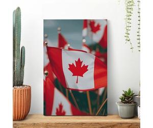 LYHVSFJW Many Small Canadian Flags Canvas Prints Artwork for Walls Canvas Wall Art for Bedroom Modern Picture Artwork Painting for Living Room Aesthetic Wall Paintings 16x24inch(40x60cm)