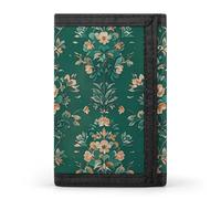 LYHVSFJW Mystic Tarot Card Sun And Moon Face TriFold Wallet with 8 Card Slots, Slim Zipper Coin Pocket, Divided Billfold for Men Women, Emerald, One Size, Modern