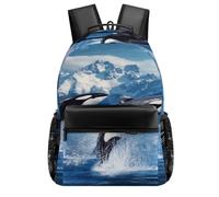 LYHVSFJW Orca Leaping Out of The Water Laptop Backpack Travel Lightweight Schoolbag Durable Bookbags for Men Women