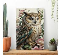 LYHVSFJW Owl Among The Flowers Canvas Prints Artwork for Walls Canvas Wall Art for Bedroom Modern Picture Artwork Painting for Living Room Aesthetic Wall Paintings 12x18inch(30x45cm)